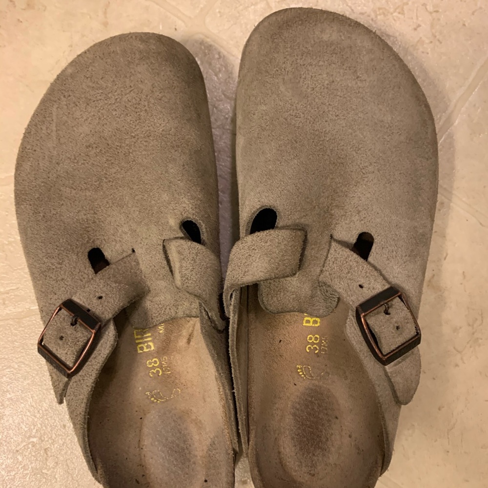 Birkenstock Boston Suede Leather Clogs